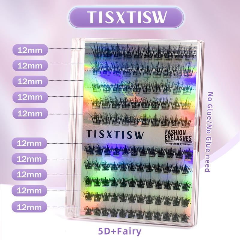 TISXTISW Eyelashes, No glue eyelashes，Mixed Set，Waterproof Lash Kit natural lookLong lasting Individual Lashes Beginner Friendly ，Eyelashes Professional Makeup Products for Women, Fall Gift