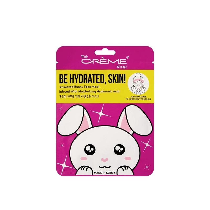 The Crème Shop -Be Hydrated, Skin! Animated Bunny Face Mask - Moisturizing Hyaluronic Acid