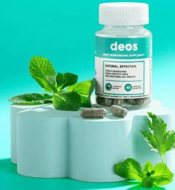 DEOS Internal Deodorant Supplement - Comprehensive Body Deodorizer for Gut Health, Skin Wellness, Detoxification, and Digestive Support - Natural Odor Control with Chlorophyll Capsules for All-Around Freshness | 30 Plant-Based Capsules for Body Care