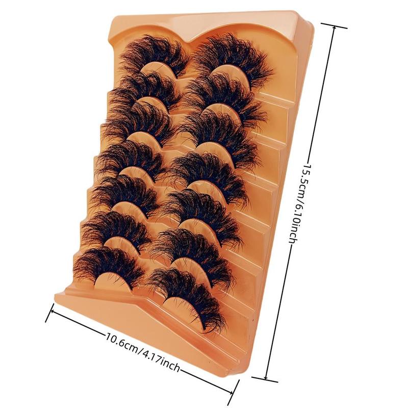 Fluffy Messy Falsies Eyelashes, 7 Pairs Natural Curling Eye Makeup Strip Lashes for Eyelashes Extensions, Eyelash Extension Strips, Lash Cluster Summer Gift, Christmas Gift