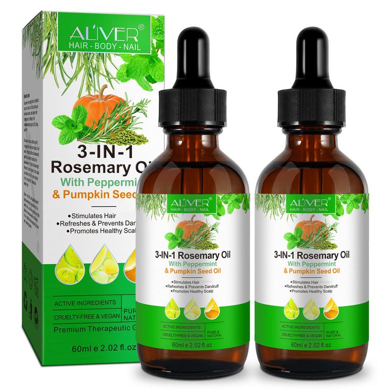 3-in-1 Rosemary Oil with Peppermint and Pumpkin Seed Oil for hair, body and nails