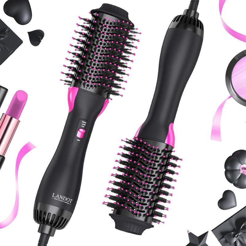 Hair Dryer Brush Blow Dryer Brush in One - Plus 2.0 One-Step Hot Air Brush - 4 in 1 HairDryer Styler and Volumizer for Drying Straightening Curling Volumizing Hair Smoothing Comfort