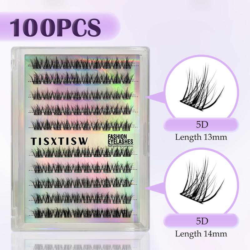 TISXTISW Eyelashes, No glue eyelashes，Mixed Set，Waterproof Lash Kit natural lookLong lasting Individual Lashes Beginner Friendly ，Eyelashes Professional Makeup Products for Women, Fall Gift