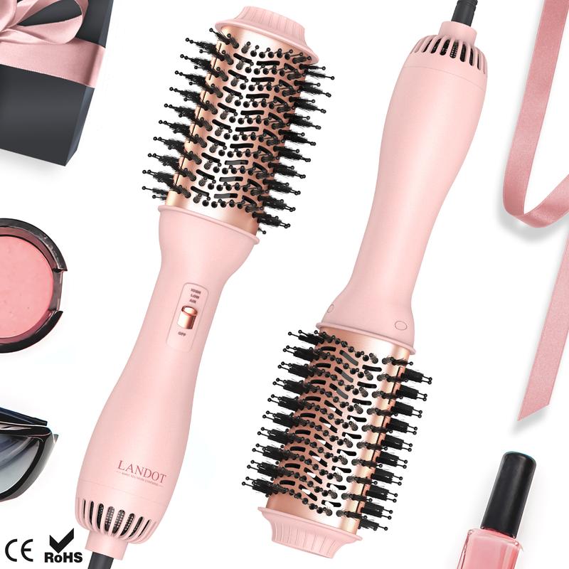 Hair Dryer Brush Blow Dryer Brush in One - Plus 2.0 One-Step Hot Air Brush - 4 in 1 HairDryer Styler and Volumizer for Drying Straightening Curling Volumizing Hair Smoothing Comfort