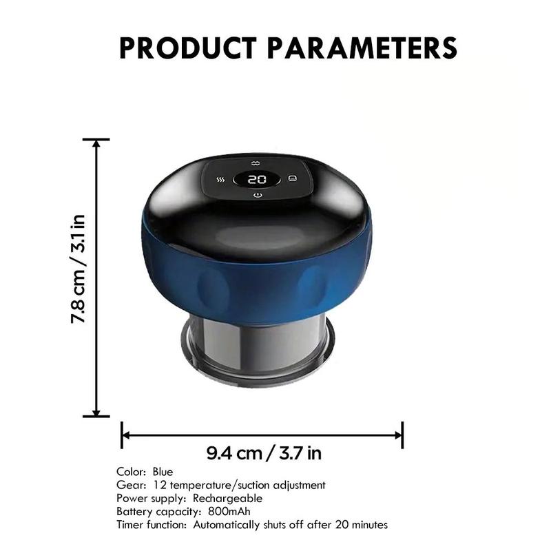 Comfort Smart Cupping Set, USB Charging Electric Cupping Machine, 12 Modes Cupping System, Portable Vacuum Comfort Machine for Home & Travel, Summer Gift