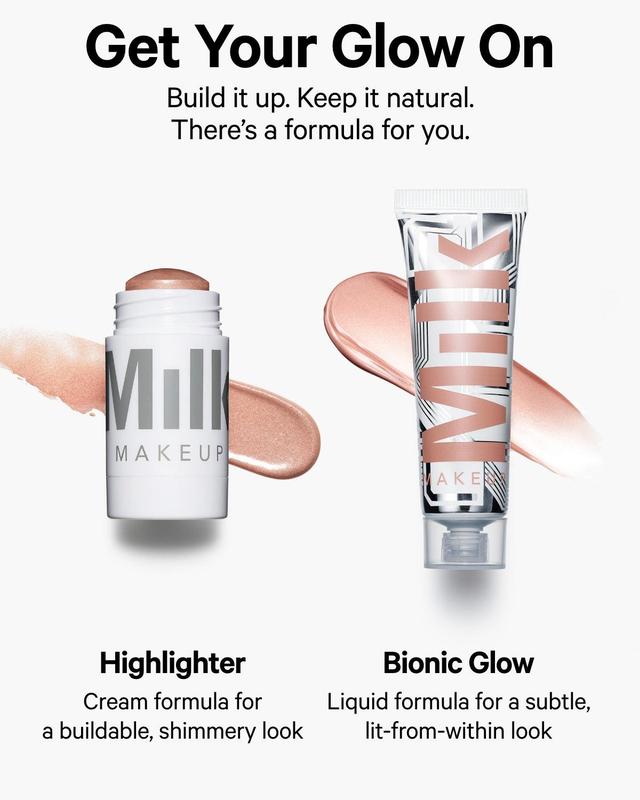 Milk Makeup Highlighter - Dewy Cream Highlighter Stick - Blendable & Buildable - 1,000 Swipes in Every Stick - All Skin Types - Vegan, Talc Free & Cruelty Free