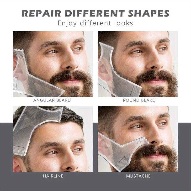 Beard Shaping Pencil Set, 1 Set Beard Guide Beard Hairline Outliner and Beard Shaping Pencils with Tools, Manual Shaving Accessories for Men, Christmas Gift