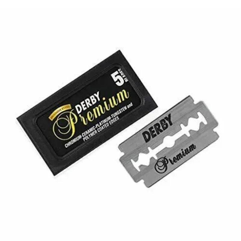 Derby Premium Double Edge Safety Razor Blades, 100 blades pack DE for wet shaving