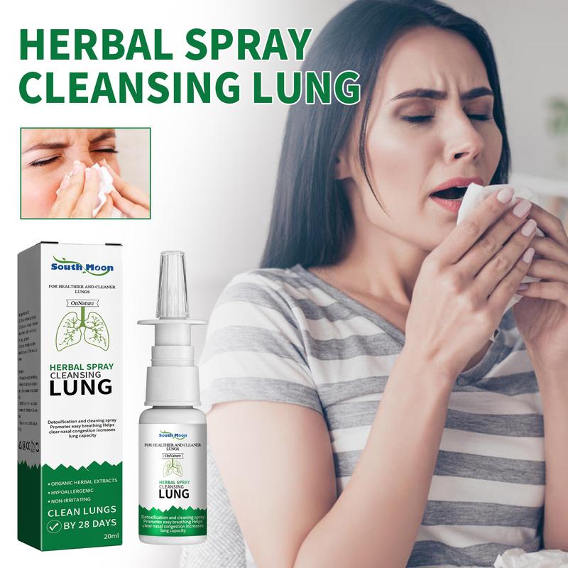 Herbal Spray Cleansing Lung, Nasal Cleansing Treatment For Runny Nose Discomfort, lung deep cleansing & detox,20ml