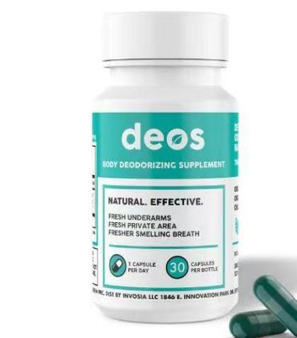 DEOS Internal Deodorant Supplement - Comprehensive Body Deodorizer for Gut Health, Skin Wellness, Detoxification, and Digestive Support - Natural Odor Control with Chlorophyll Capsules for All-Around Freshness | 30 Plant-Based Capsules for Body Care