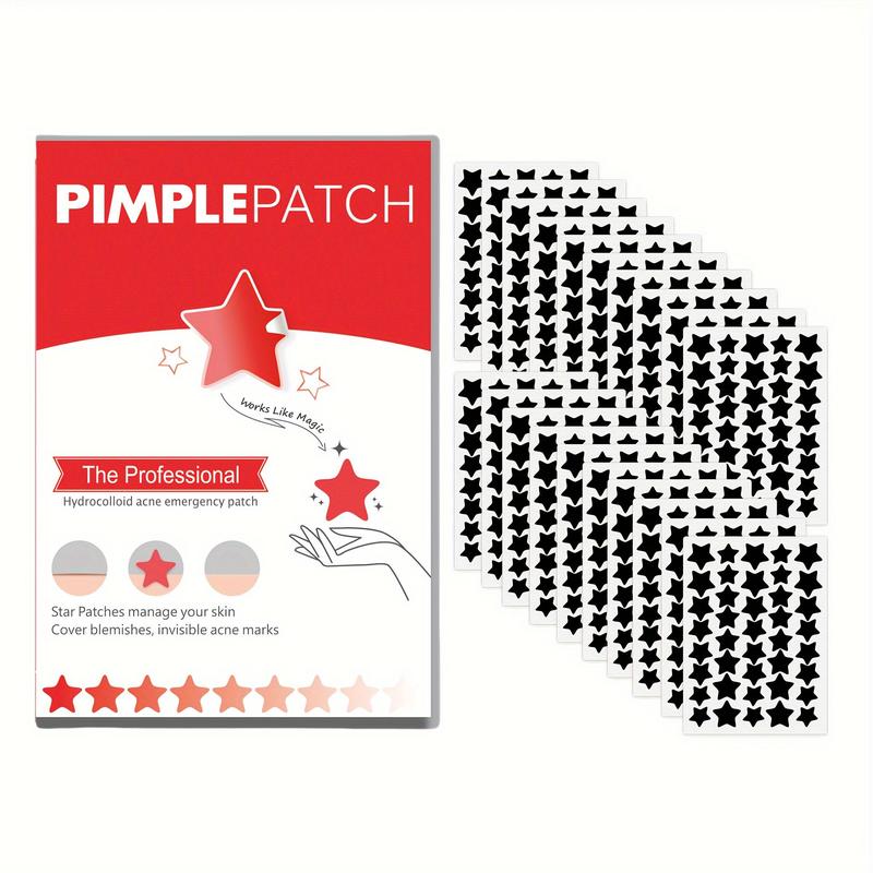 Star Shaped Hydrocolloid Acne Patches, 1 Box Invisible Acne Covering Patches, Professional Skincare Products for Women & Men, Face Care Products