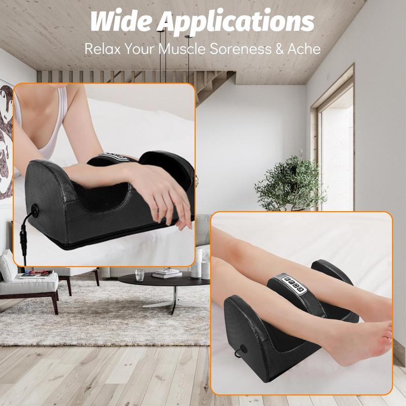 Low Price Foot Massager without Remote Control,Shiatsu Foot Massager Machine with Soothing Heat, Deep Kneading Therapy,Improve Blood Circulation and Foot Wellness,Relax for Home or Office Use(Black)