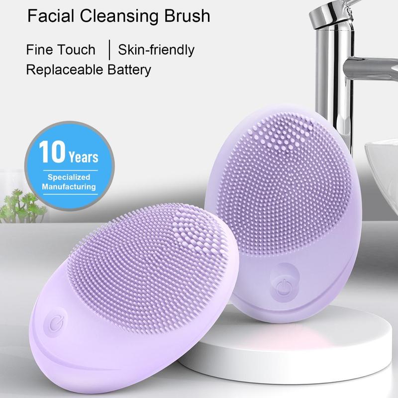 Electric Soft Silicone Tooth Facial Cleanser, Sonic Vibration Facial Deep Cleansing Brush, Gentle Exfoliation And Massage Tool