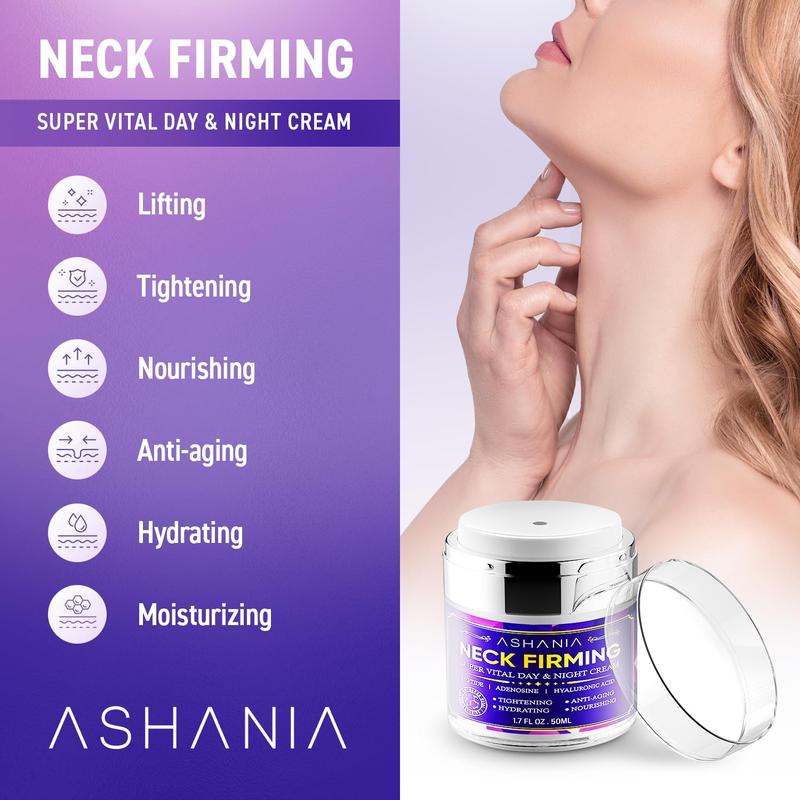 Neck Firming Cream: Korean Skin Care Skin Tightening Cream Moisturizer Face and Neck Lift Tightening with Hyaluronic Acid & Peptide & Adenosine & Advanced Formula 1.7 fl oz