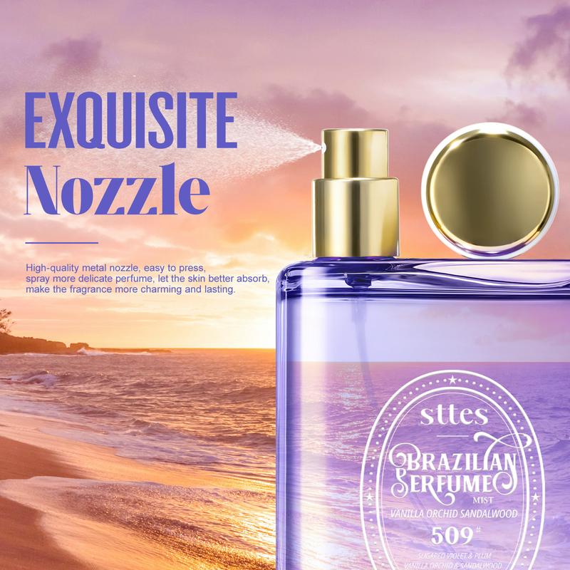 Sttes brazilian Perfume 509#（VANILLA ORCHID SANDALWOOD） - Eau De Perfume 100ml (3.4fl Oz)  Woody food tune (Vanilla+Orchid+Sandalwood)