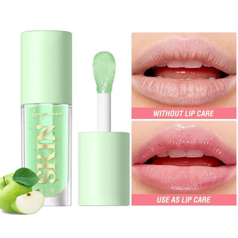 Moisturizing Skincare Lip Oil, Comfort Hydrate Fruit Flavor Lip Oil, No-sticky Lip Balm, Hydrating Lip Care Product, Suitable for Dry Lip, Daily Lip Moisturizer