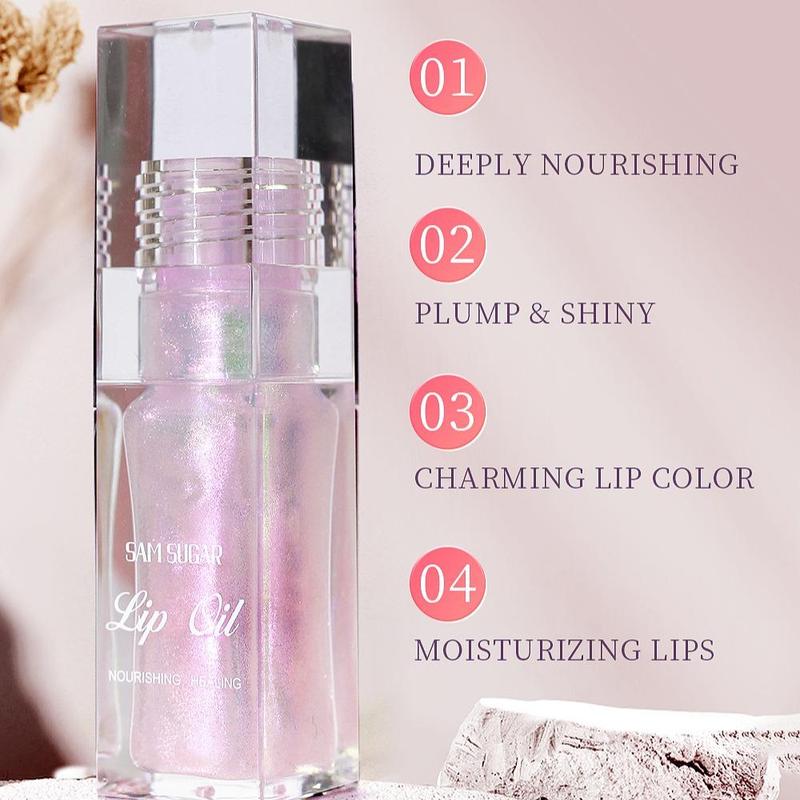 Temperature Color Changing Lip Oil, 4 Counts set Moisturizing Easy Coloring Lip Gloss, Non-stick Cup Lip Glaze for Women