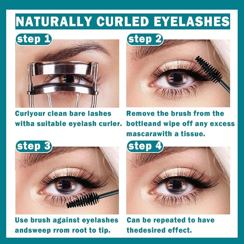 Mascara Liquid Lash Extensions Black Mascara Waterproof Long Lasting Natural Volumizing Lengthening Thickening Tubing Mascara for Women Eye Makeup