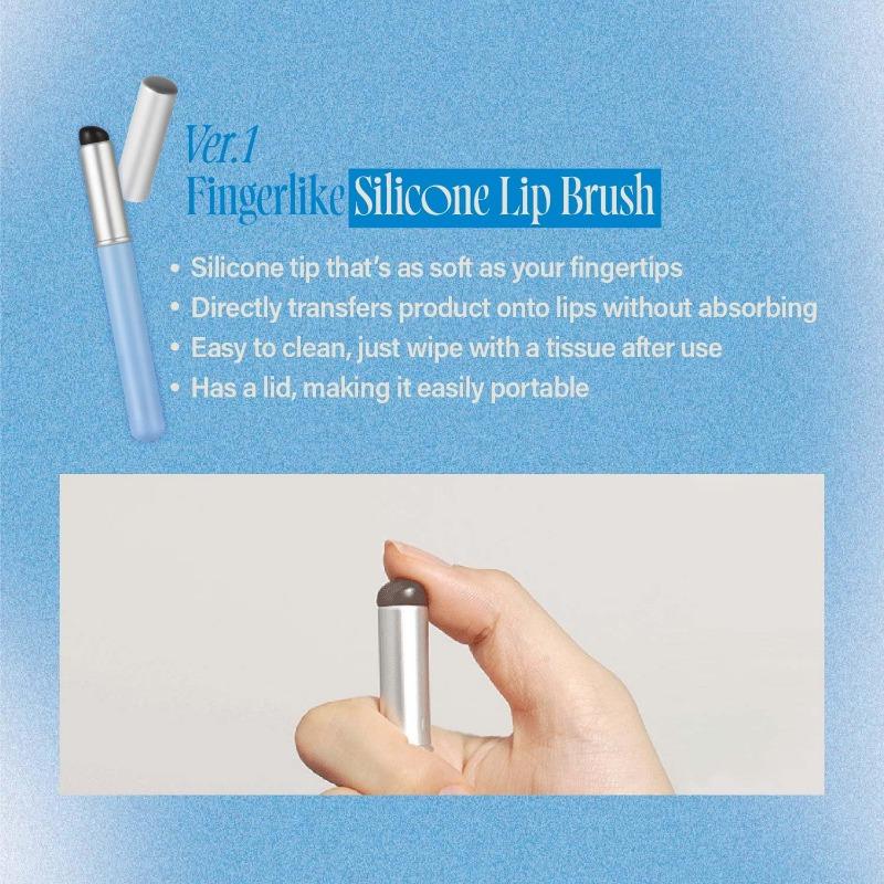 Fingerlike Silicone Lip Brush | Multi-purpose Makeup Blending Brush with Lid