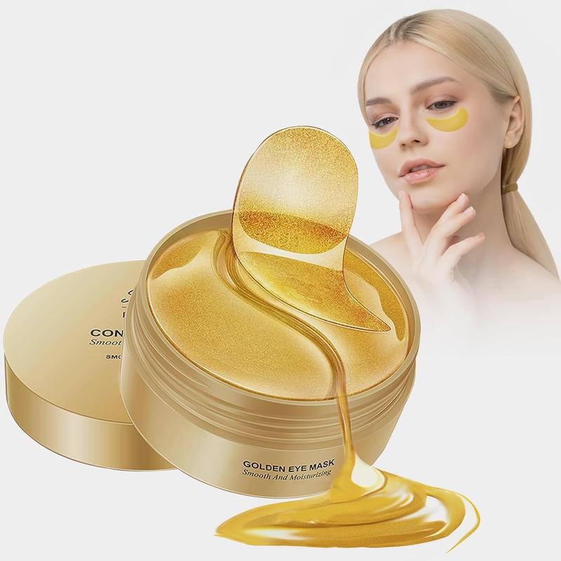 Luxurious Golden Eye Masks - Intensive Hydration & Pore Refinement, Firming Action, Fades Fine Lines, Banishes Dark Circles & Puffiness, Ideal for Revitalizing Tired Eyes