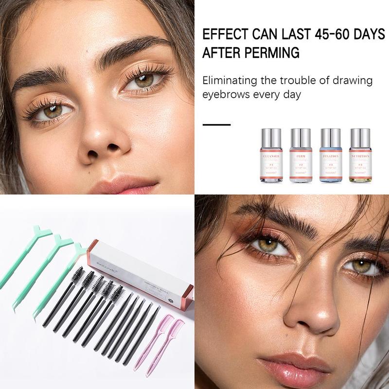 Eyebrow Lamination & Eyebrow Dyeing Kit, 25pcs set Eyebrow Styling Kit with Eyebrow Brush & Tweezers & Eyebrow Lamination Tools