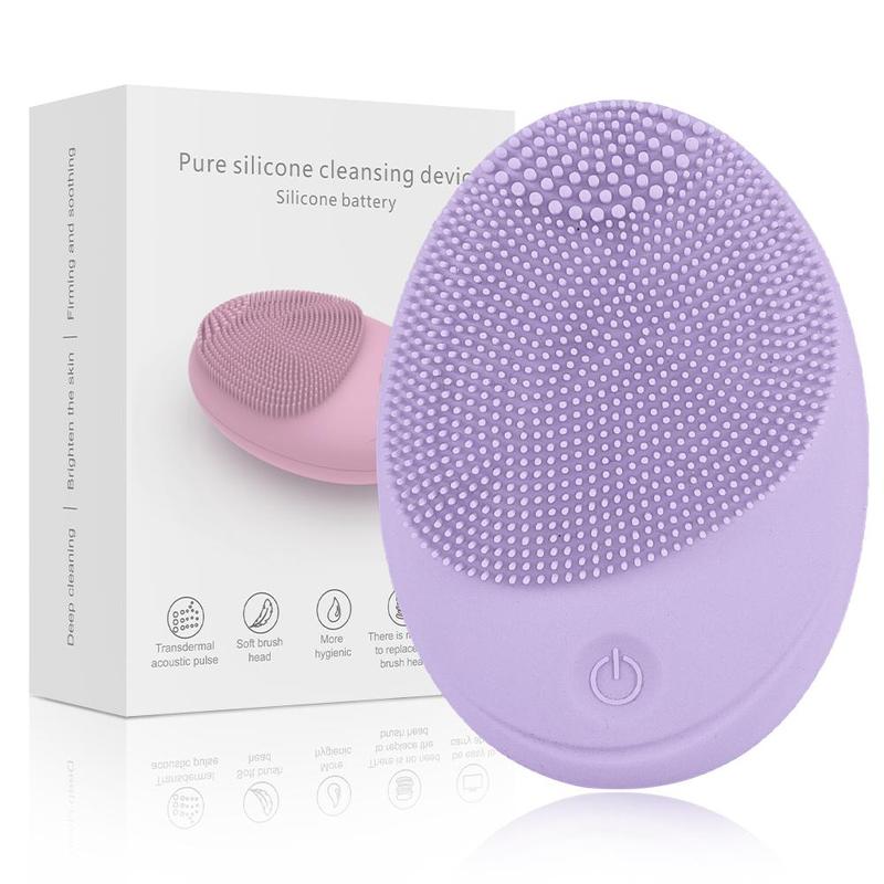 Electric Soft Silicone Tooth Facial Cleanser, Sonic Vibration Facial Deep Cleansing Brush, Gentle Exfoliation And Massage Tool