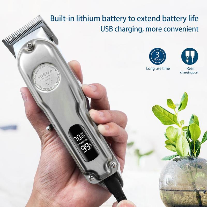 Rechargeable Hair Clipper, 1 Box Electric Hair Trimmer & Accessories, Professional Hair Trimmer for Men, Barber, Stylist, Barbershop, Salon