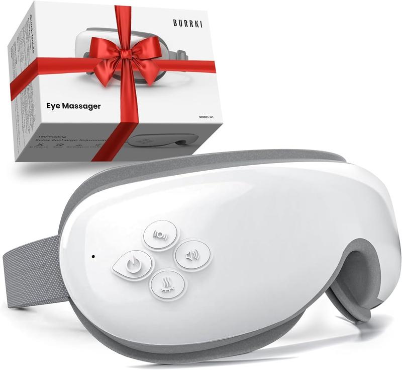 Eye Massager with Heat and Bluetooth Music - Rechargeable Electric Eye Massage Mask  - Gift for Mom and Dad.Mother's Day gift heated eyemassager