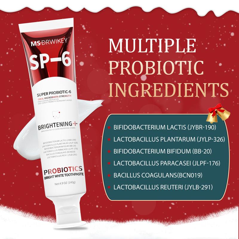 MSDRWIKEY Christmas Gift 3-Pack Toothpaste Combo: 7Pro Gleaming Fresh, Fluoride-Free Enamel Repair, and Sensitive Teeth Cavity Prevention – Fresh Mint, the Perfect Holiday Gift!