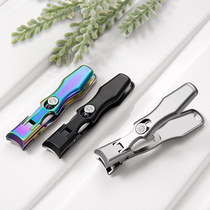 Stainless Steel Nail Clipper, Large Opening Anti-splash Nail Clipper, Flat Nail Clipper, Thick Hard Nail Special Nail Tools, Christmas Gift