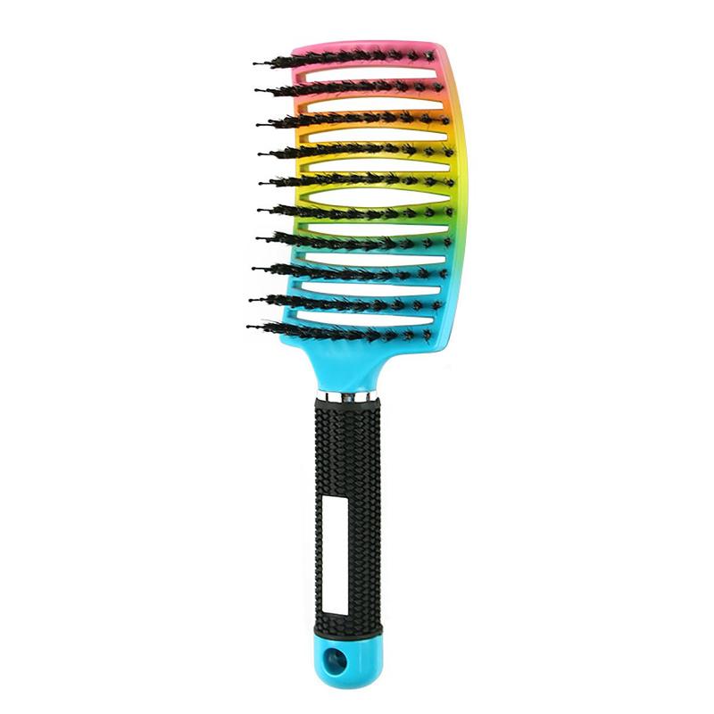 Professional Comb Curved Ventilation Brush for Men and Women, Heatless Paddle Smoothing Brush for Quick Blow Drying Of Wet Hair for Fluffy Styling, Hair Cleansing