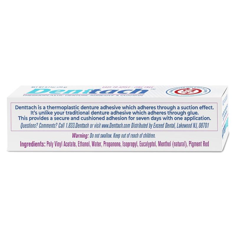 Denttach Denture Adhesive, Thermoplastic Denture Adhesive, Cushion and Reliner, Comfortable, Secure Denture Grip for Up to 7 Days, Non Glue, Zinc Free, Long...