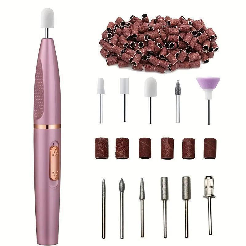 Electric Nail Drill Kit, 1 Set Portable Nail Polisher with Accessories, Professional Nail Drill Machine for Home & Salon Use