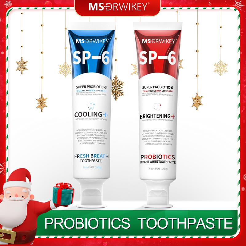 MSDRWIKEY SP-6 Christmas Gift Toothpaste Set – Advanced Whitening & Fresh Mint Combo for Long-Lasting Fresh Breath and Complete Oral Care, the Perfect Holiday Gift!