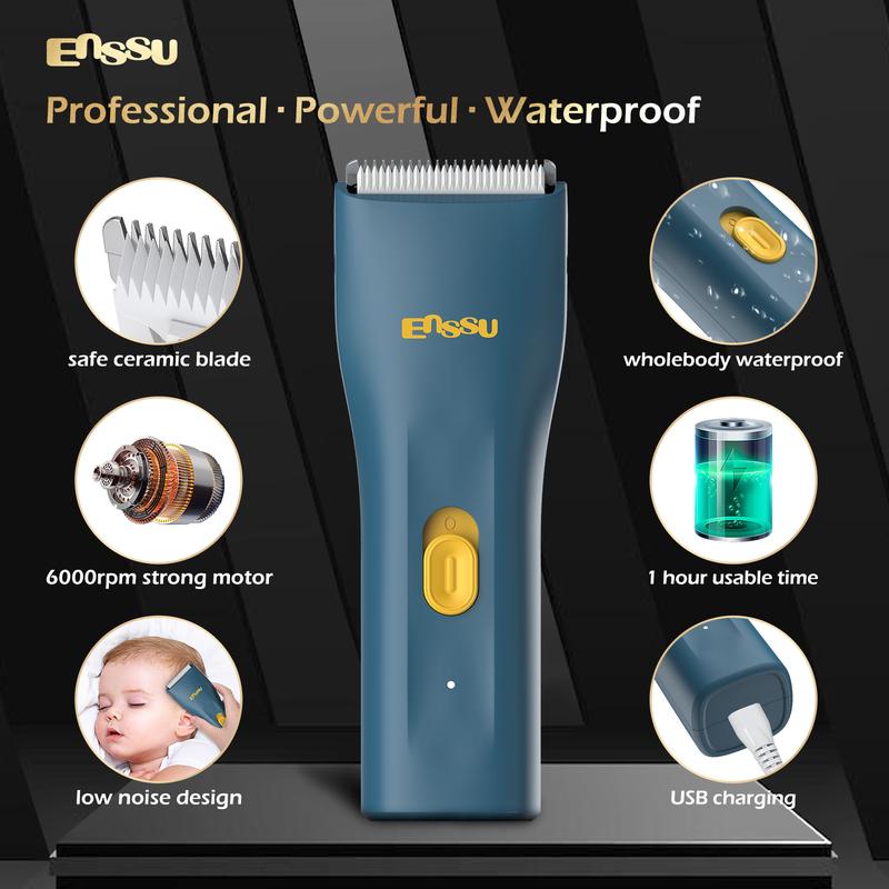 Electric Groin Hair Trimmer，Replaceable Waterproof Wet Dry Clippers for gift， Men's Hair Clipper ，Wireless Charging Body Skincare Trimmer wireless  shaver