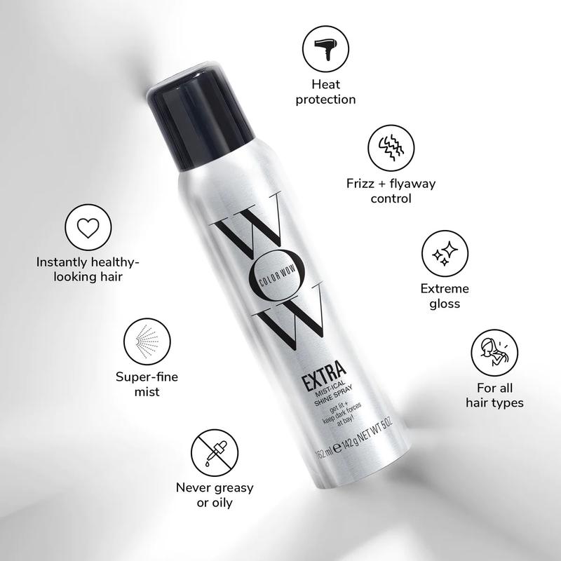 ColorWow Extra Mist-ical Shine Spray Super-fine, non-greasy mist for extreme gloss and instantly healthy-looking hair Haircare Radiant Daily Radiance  Uv