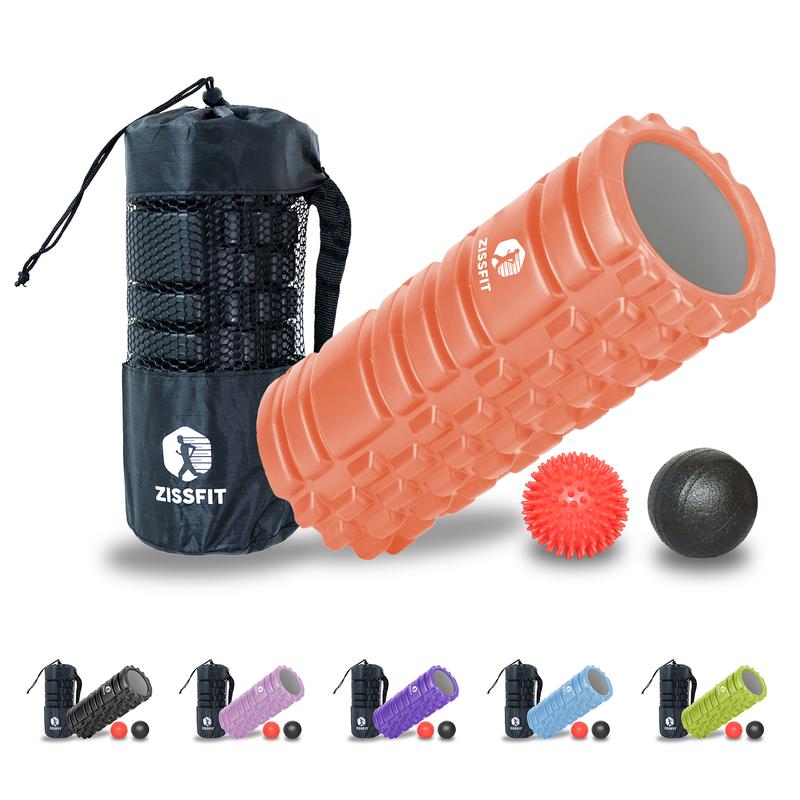 Foam Roller for Physical Therapy with Spiky and Lacrosse Balls-Back Roller for Back Pain, Ideal for Physiotherapy, Body Fitness and Myofascial Release