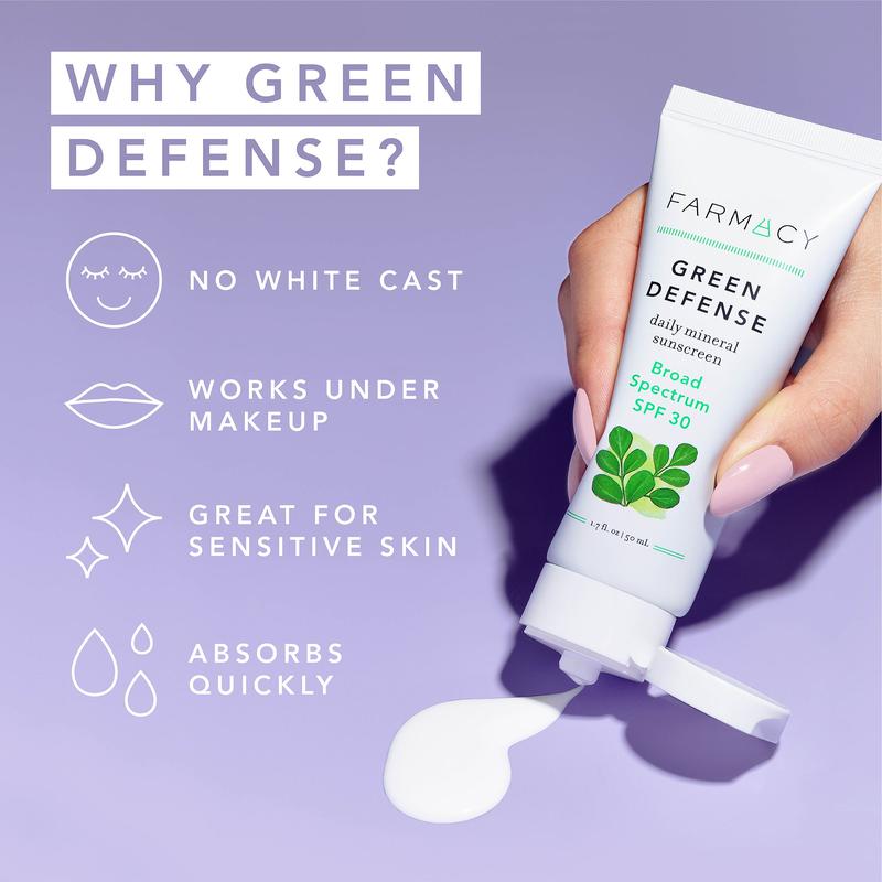 Farmacy Green Defense SPF30 Broad Spectrum Mineral Sunscreen with Zinc Oxide & Natural Antioxidants