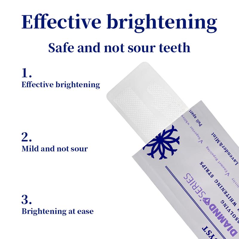 ABYST Diamond Teeth Whitening Strip Kit for Sensitive Product Enamel Natural Safe Green White Strips, Deep Teeth Stains Removal Gentle Teeth Whitener