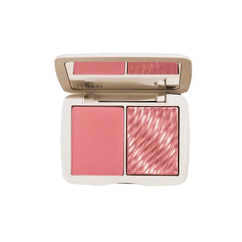 Monochromatic Cheek Duo Blush - Matte & Shimmer Powder Blush Makeup Matte