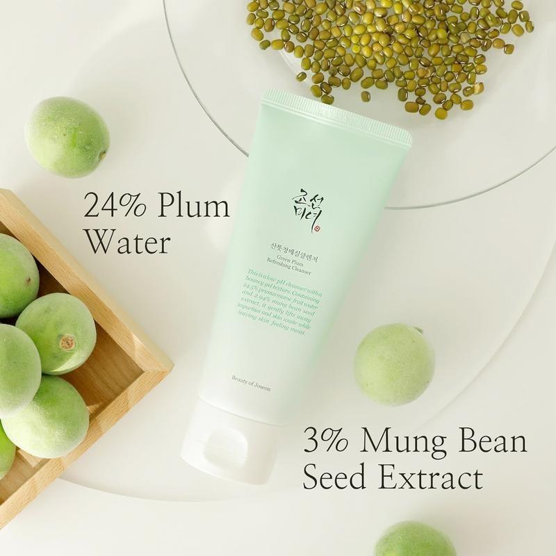 Beauty of Joseon Green Plum Refreshing Cleanser with Mung Bean Extract 100ml - Gel, Korean Facial Skincare