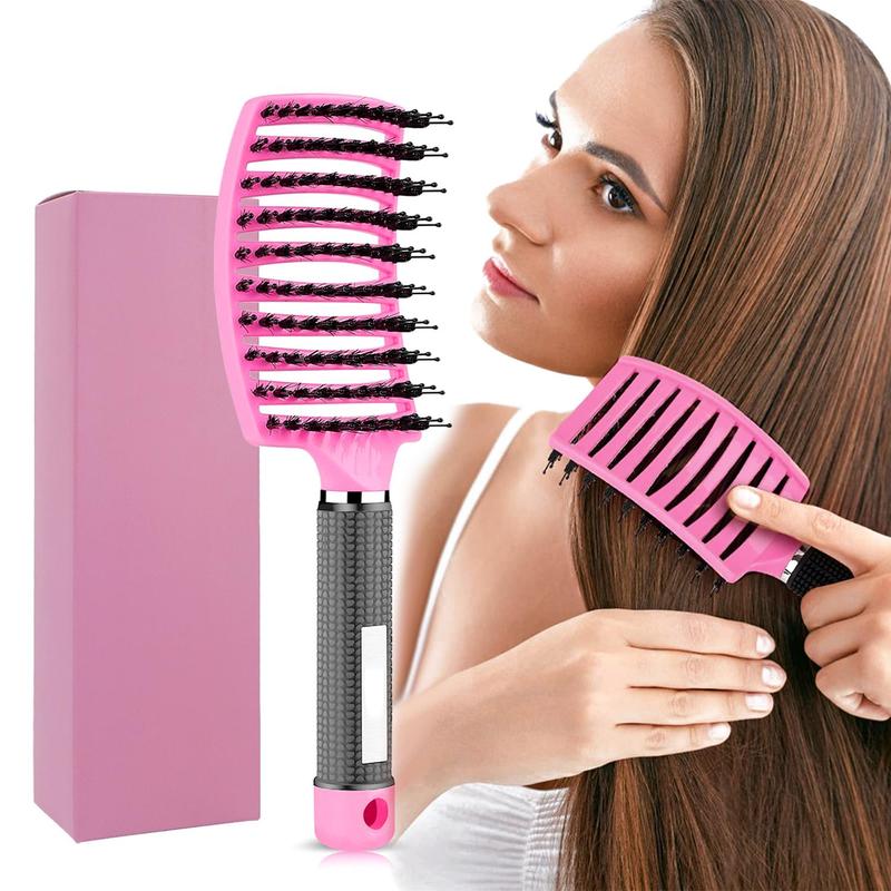 Professional Comb Curved Ventilation Brush for Men and Women, Heatless Paddle Smoothing Brush for Quick Blow Drying Of Wet Hair for Fluffy Styling, Hair Cleansing