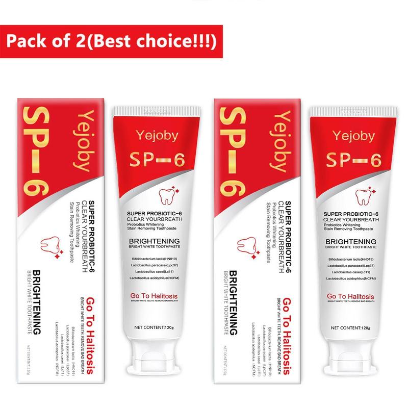 [90% People Choose] Probiotic Sp-6 Toothpaste, Sp-6 Brighten Toothpaste, SP 6 Toothpaste,Fresh Breath, Sp-6 Toothpaste 4.2 oz