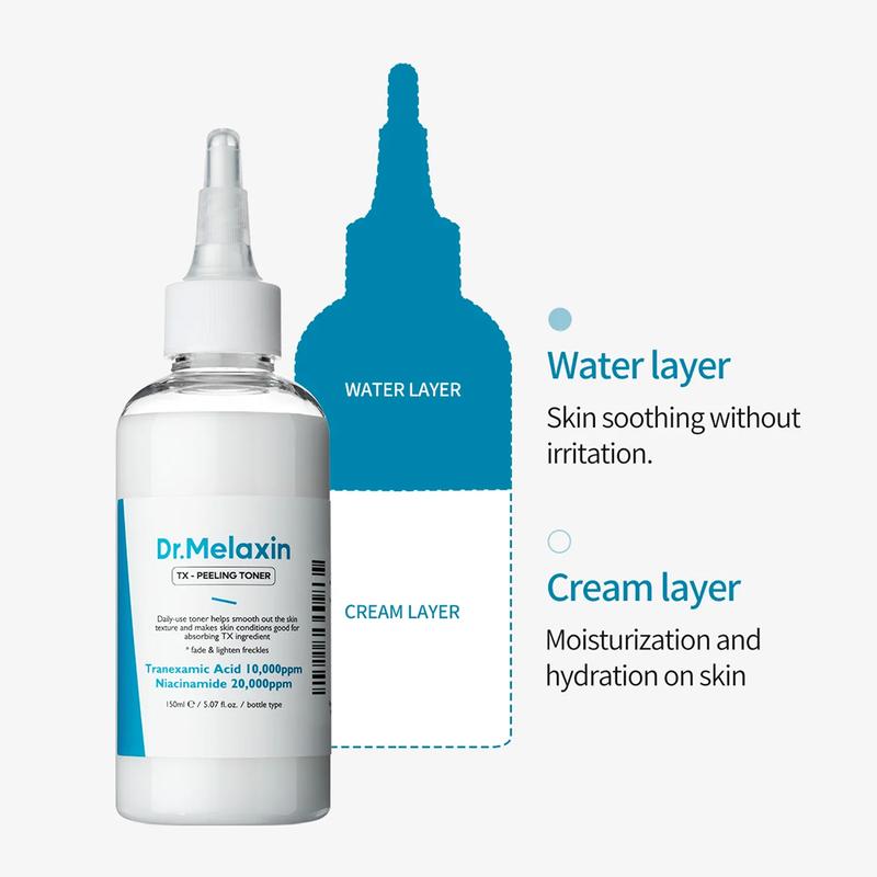 Dr. Melaxin - TX Cream Booster Set | PEELING TONER BOOSTS ABSORPTION OF NANO TRANEXAMIC ACID FOR MELASMA, BLEMISHES & HYPERPIGMENTATION