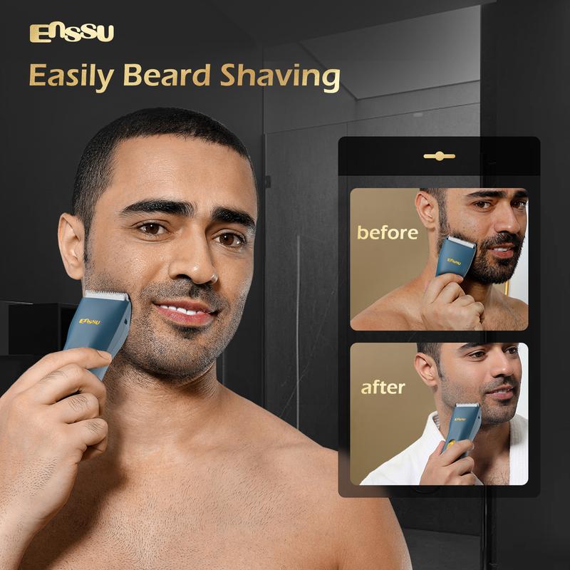 Electric Groin Hair Trimmer，Replaceable Waterproof Wet Dry Clippers for gift， Men's Hair Clipper ，Wireless Charging Body Skincare Trimmer wireless  shaver