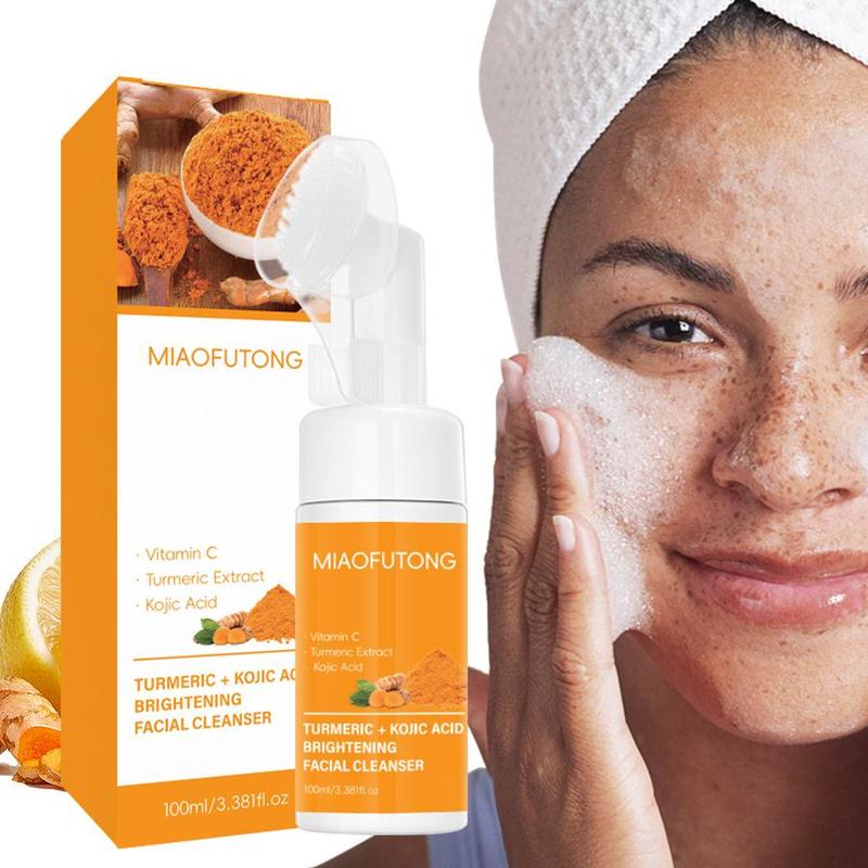 Turmeric Mousse Cleanser, 2 Boxes Deep Cleansing & Nourishing Skin & Foam Dense Facial Cleanser for Women & Men All Skin Types