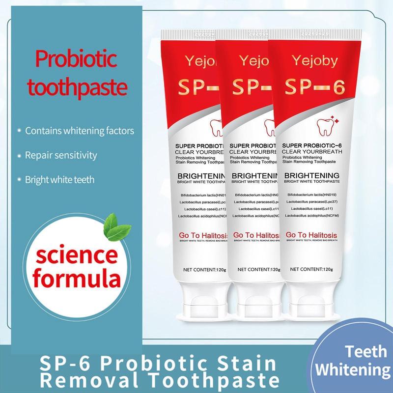 [90% People Choose] Probiotic Sp-6 Toothpaste, Sp-6 Brighten Toothpaste, SP 6 Toothpaste,Fresh Breath, Sp-6 Toothpaste 4.2 oz