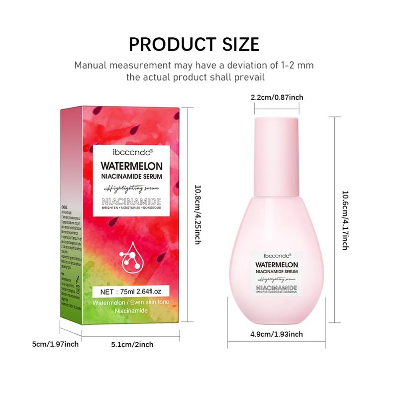 Watermelon Hydrating Serum 75ml – Moisturizing & Brightening Essence for Women – Gentle Facial Moisturizer & Thoughtful Gift Option