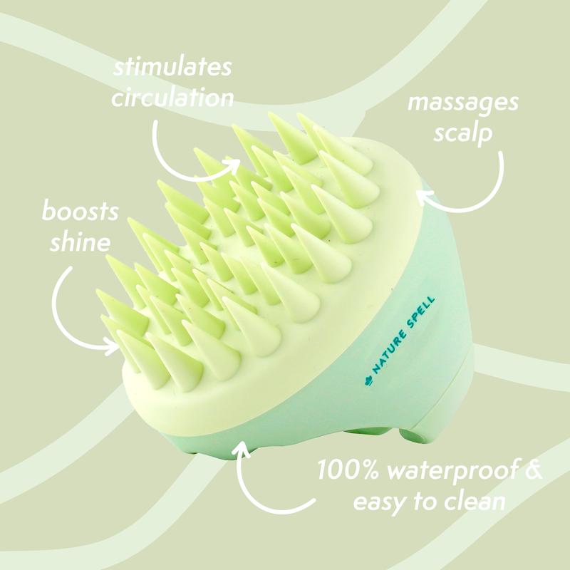 Nature Spell Scalp Massager - Gentle Silicone Scalp Massager for Healthy Growth and Shine - Hair Oil Applicator