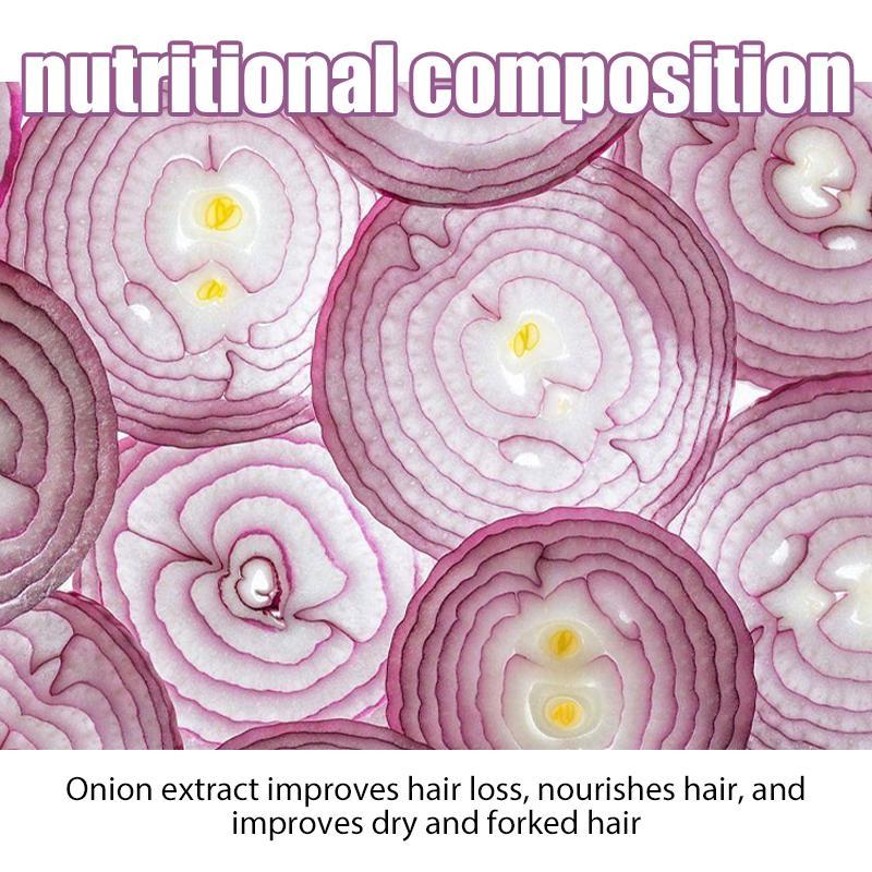 Onion Hair Essential Oil, 1 Count Moisturizing Hair Strengthen Essence, Onion Hair Care Essence Solution, Hair and Scalp Moisturizer, Comfort Scalp & Hydrate Dry Hair, Skincare Beauty Gifts